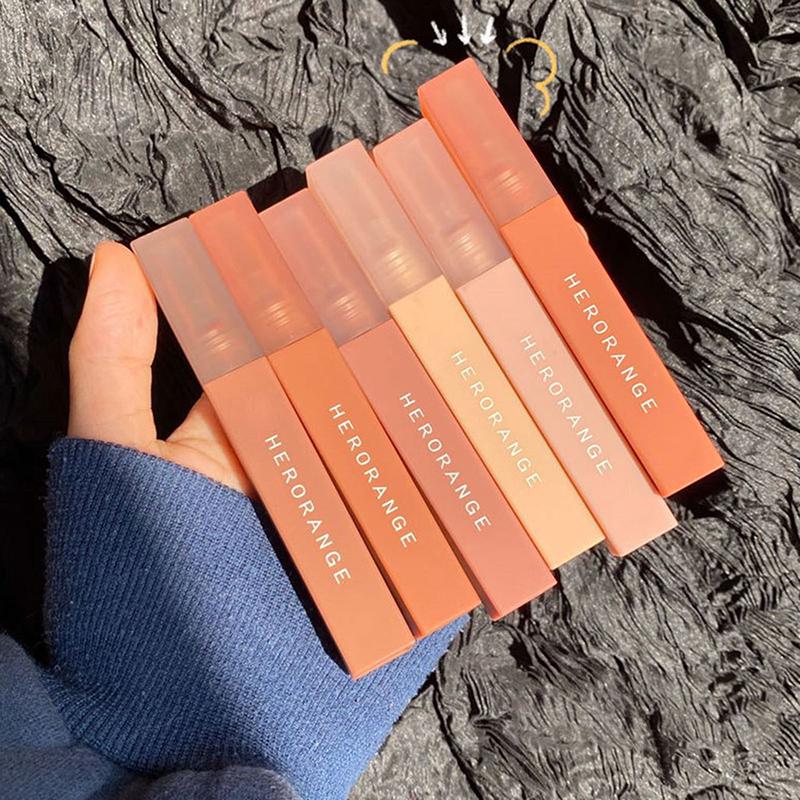 Herorange Вельветовый Матовый Блеск для Губ Глянцевое Водостойкая Стойкая Жидкая Помада Тинт Шелковистая Текстура Пигментная Косметика
