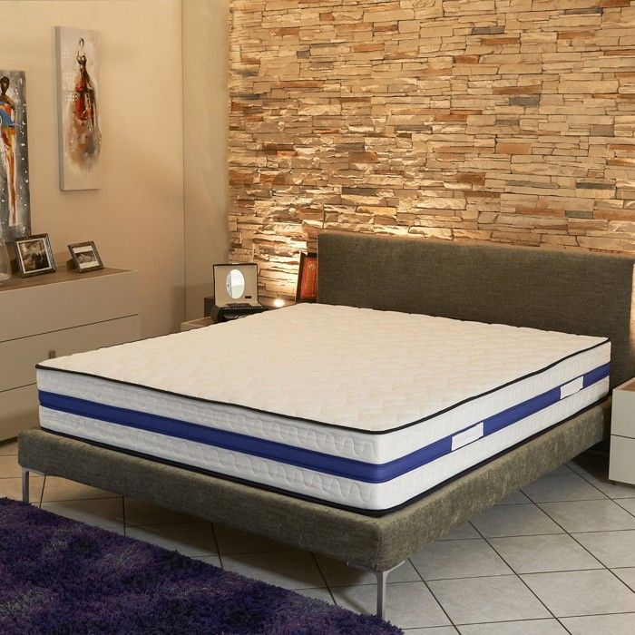 Mattress 160x200 Cm Non-Deformable Poly Latex Foam - Winter Side with - Linen Side - Thickness 29 Cm - Very Supportive