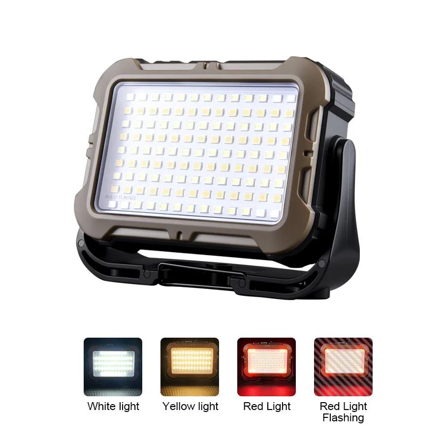 Christmas Outdoor Solar Light Rechargeable Flashlight Portable Power Bank Lamp LED Hanging Tent Light for Camping Hiking Fishing