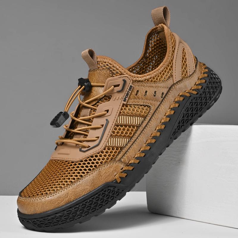 Fashion Italian Brand Men's Outdoor Mesh Casual Shoes High-quality Handmade Soles Men's Hiking Camping Shoes Versatile Summer Sandals