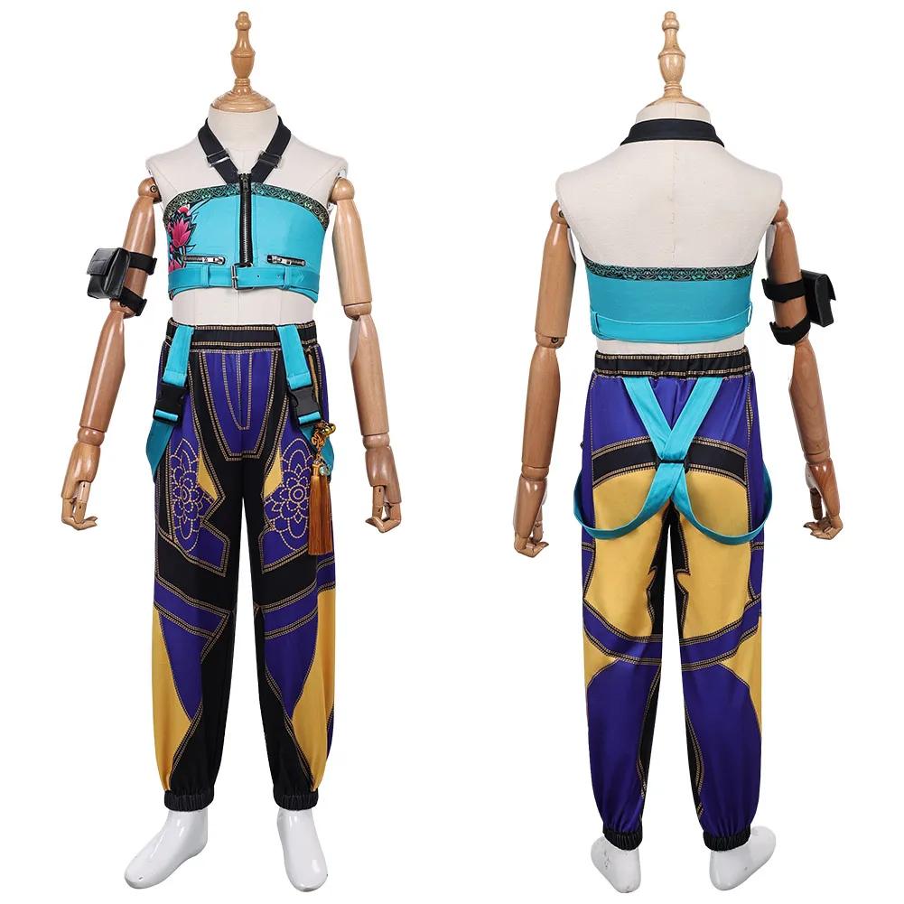 2026 HalloweenDémons Enfants Mira Zoey Cosplay 2025 Chasseurs Costume Filles T-shirt Jupe Chaussettes Tenues Roleplay Halloween
