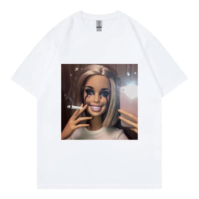 What Is Love Funny Disgusting Doll Face Meme Tshirt Gothic Fashion Short Sleeve Tshirts Unisex Women Casual Oversized T Shirts