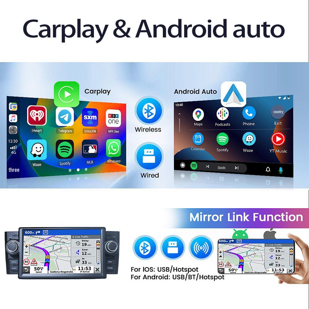 Автомобильная навигационная камера для Fiat Grande Punto/Linea с поддержкой Android и CarPlay