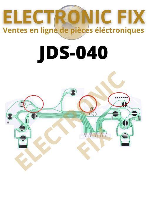 ELECTRONICFIX - JDS-040 Nappe Conductrice Circuit Manette PS4 JDS-040 Compatible avec PlayStation 4 - Remplacement et Réparation