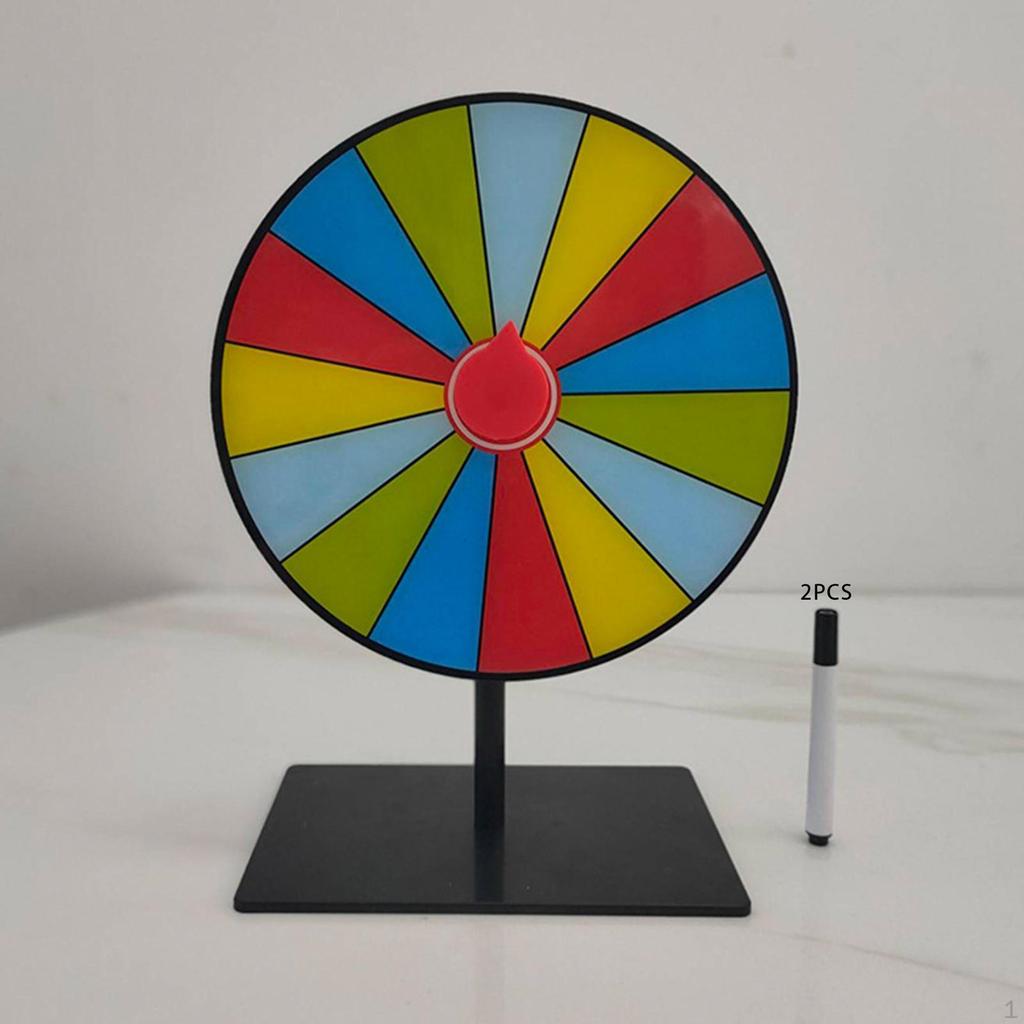 20cm Dry Erase Rotating Prize Wheel Portable Multipurpose with Stand for Trade Show
