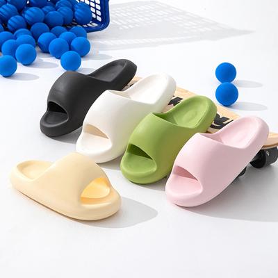 Женские мягкие тапочки с облаками, летние пляжные сандалии на мягкой подошве из ЭВА, женские нескользящие однотонные тапочки для отдыха в ванной комнате