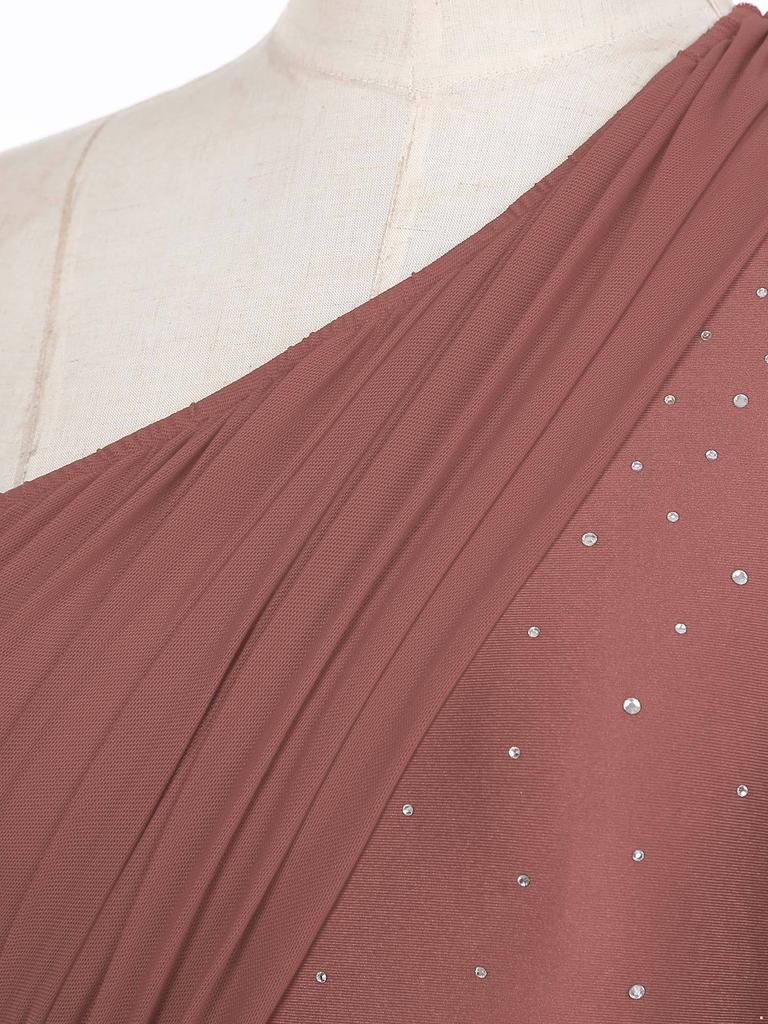 Женский лирический танцевальный костюм, укороченный топ на одно плечо с сетчатой юбкой, трусы, двухкомпонентный современный наряд