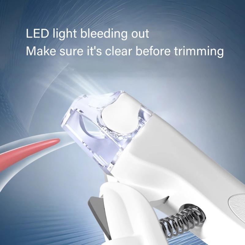 Dogs Nail Trimmer with LED Light Scratching LED Light Home Use Pet Nail Trimmer Nail Trimming Prevents Splitti