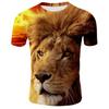 New Cool Lion Graphic 3D Men's T Shirt Unisex Fashion Animal Oversized Shirt O'Neck Breathable Short Sleeve Casual Tops & Tees
