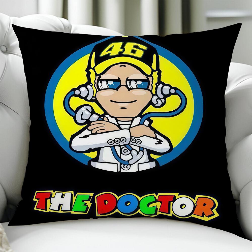 Motorcyclist RRRossiES 46 cushion cover Birthday Anniversary Gifts Double Sided Printed Zipper Cushion Cover
