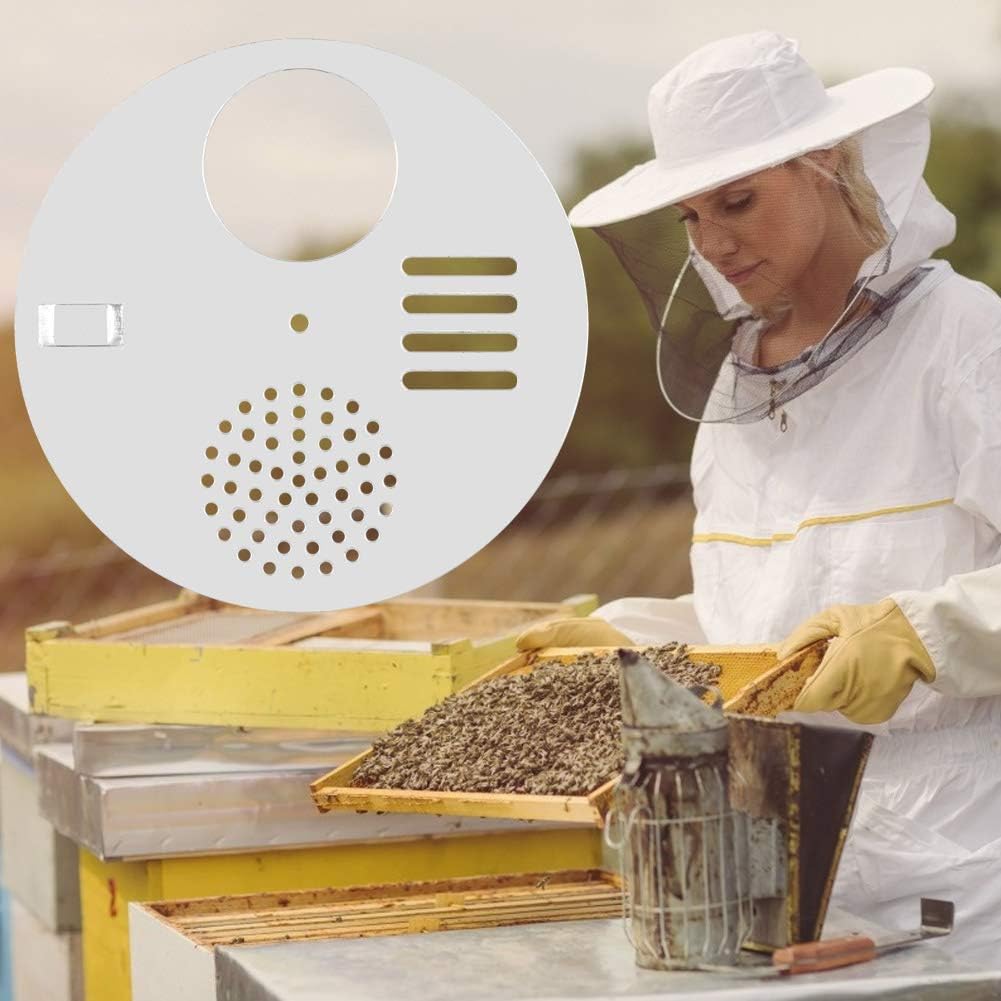 TOPINCN 10pcs Stainless Steel Bee Hive Disc Nest Door Disc Nuc Box Entrance Gates Beekeeping Equipment Beehive Tool Beekeeper Tool