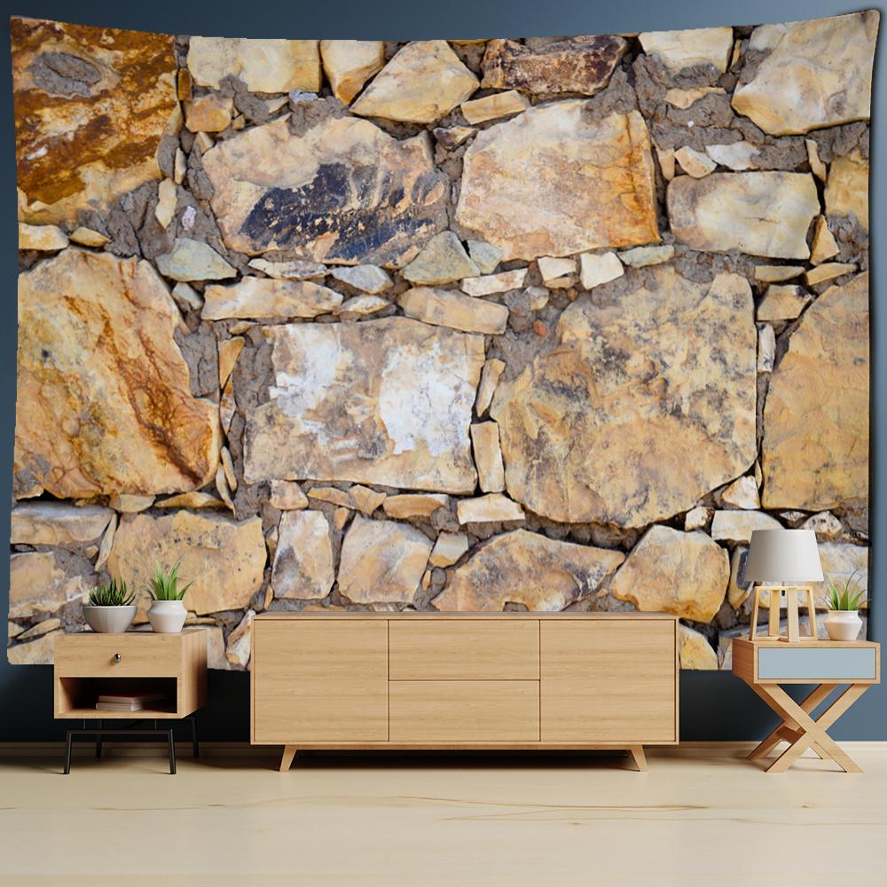 3D печать красочный камень дерево гобелен настенный тапиз хиппи психоделический фон Настенный декор ткань