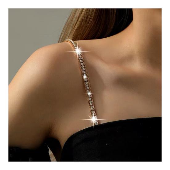 Bra Shoulder Strap Sparkling Rhinestone Anti-Slip Shoulder Straps Adjustable Women Underwear Accessories