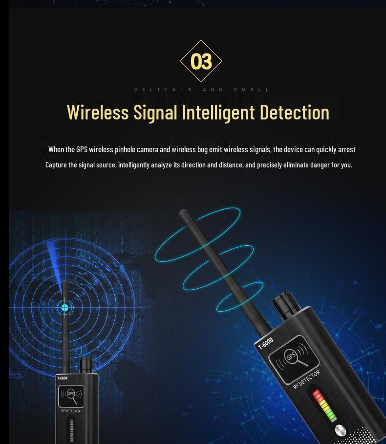 T6000 Anti-Paparazzi & Anti-Eavesdropping Wireless Signal and Magnetic GPS Detector