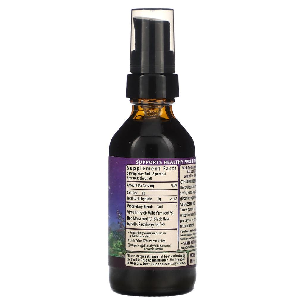 WishGarden Herbs, Добавка для подготовки к беременности и повышения фертильности, 2 жидких унции (59 мл)