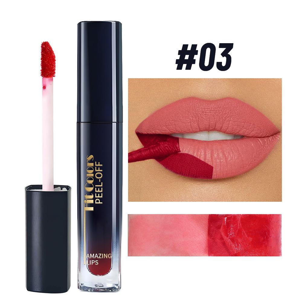 6 Colors Waterproof Lip Liner Peel Off Tattoo Lip Gloss Long Lasting Matte Lip Tint Black Contour Tear-off Makeup Stain Cosmetic
