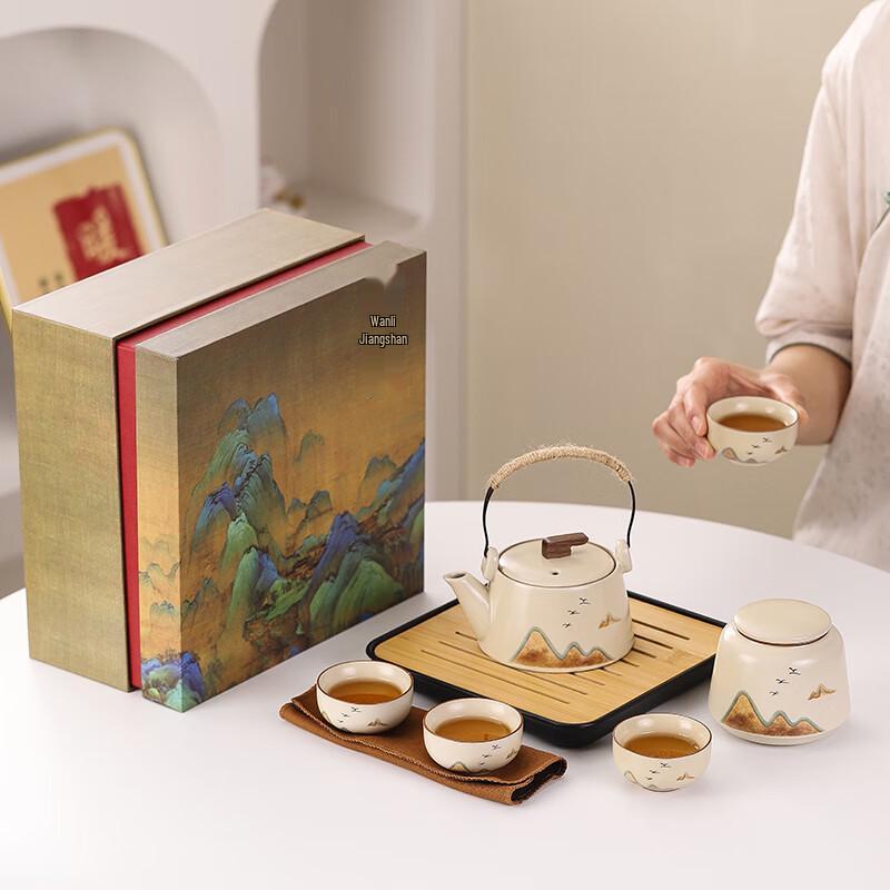 Ceramic Travel Tea Set Gift Box