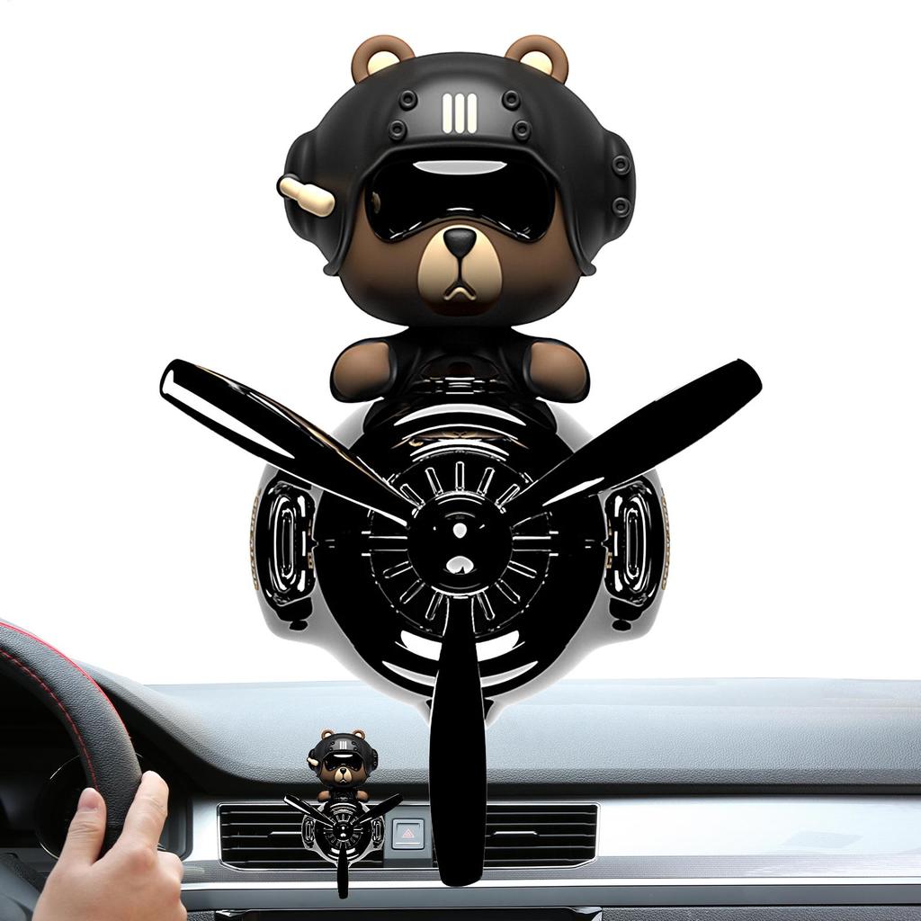 Bear Air Freshener for Car Bear Rotating Air Freshener Vent Clips Cute Car Fragrance Vehicle Decorative Accessories for Travel