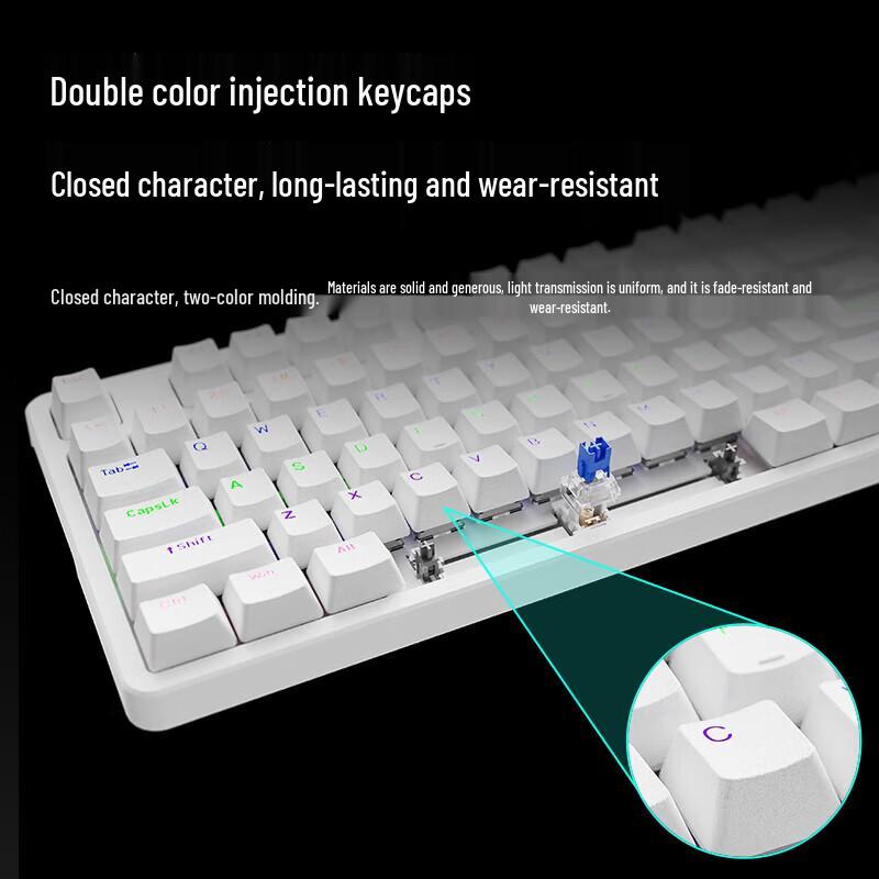Rapoo V500PRO-87 87-клавишная проводная механическая игровая клавиатура с подсветкой