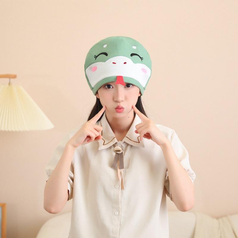 Snake Mascot, Green Snake, White Snake Hood Hat, Photo Props, Cartoon Hood, Performance Props