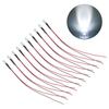10pcs Lights Emitting Diodes 5mm Prewired Electronic LED Light Diodes for Decoration 5?12V White