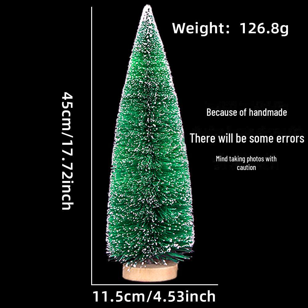 White Mini Christmas Tree Desktop Ornament - Small Christmas Decorations for Window Display