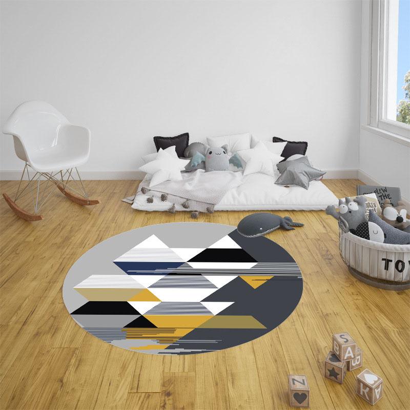 Современный круглый ковер с тигром для гостиной, противоскользящий коврик для спальни, компьютерный стул, коврики, детские ковры и коврики 100 см/120 см