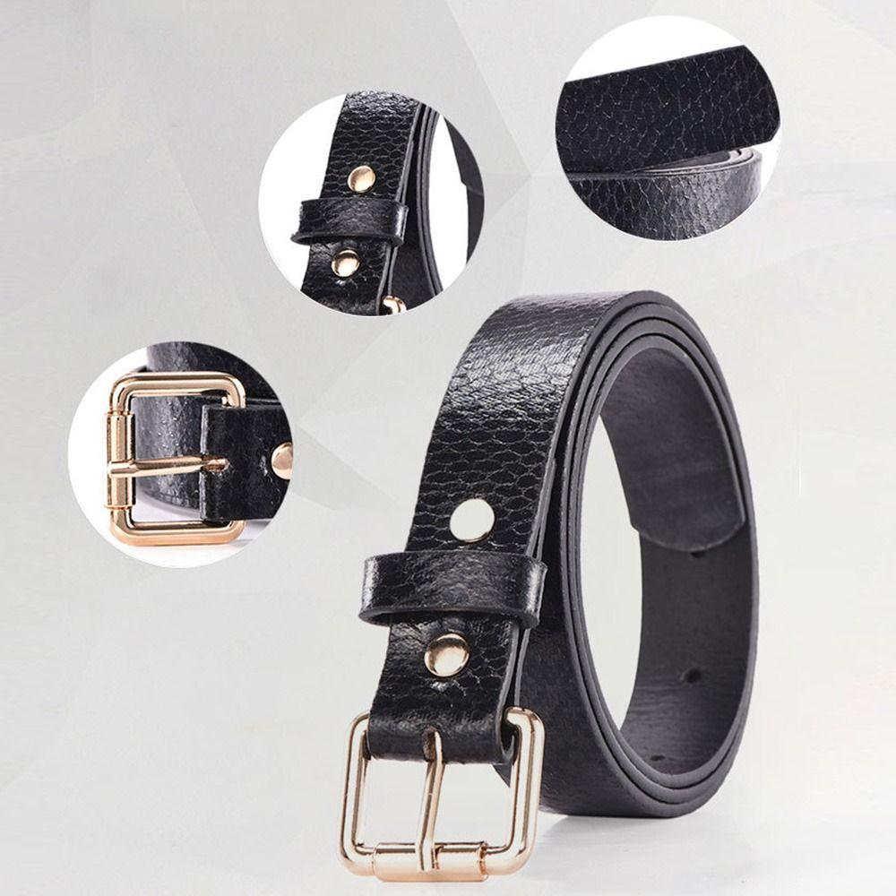 Leopard Print Serpentine Thin Waist Strap Pin Buckle Waistband Trouser Dress Belts Leather Belt