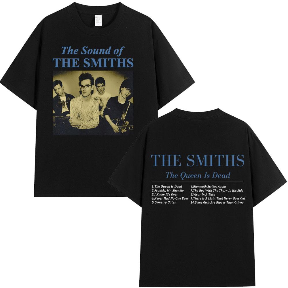The Smiths Футболка The Queen Is Dead 1980-е Инди Моррисси Оверсайз Футболка Винтажная Панк-рок Группа Футболки Уличная одежда Унисекс