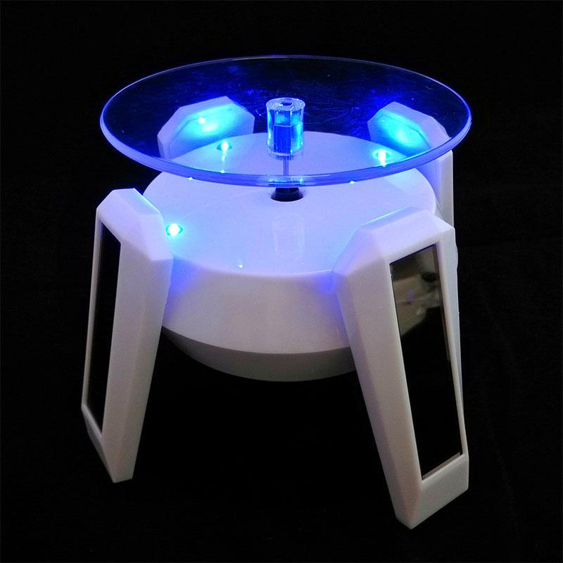 4-футовый вращающийся стенд для ювелирных изделий на солнечной батарее с дирижаблем и светодиодной подсветкой