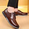 Retro Men Business Shoes Brand Leather Shoes Fashion Casual Shoes for Men Office Brown Breathable Loafers Comfortable Men'shoes