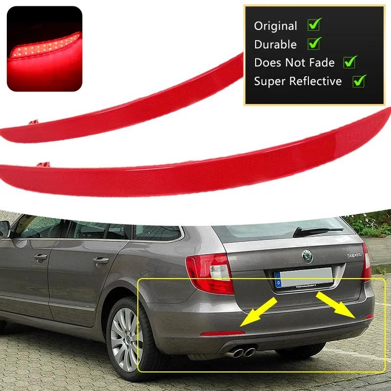 2 шт. для Skoda Superb MK2 2008~2015 3T9949105 3T9949106 Светоотражатель заднего бампера Стоп-сигнал Поворотник Автоаксессуары
