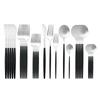 30Pcs Matte Black Gold Cutlery Set Stainless Steel Dinnerware Knife Dessert Fork Spoon Dinner Silverware Party Tableware Set