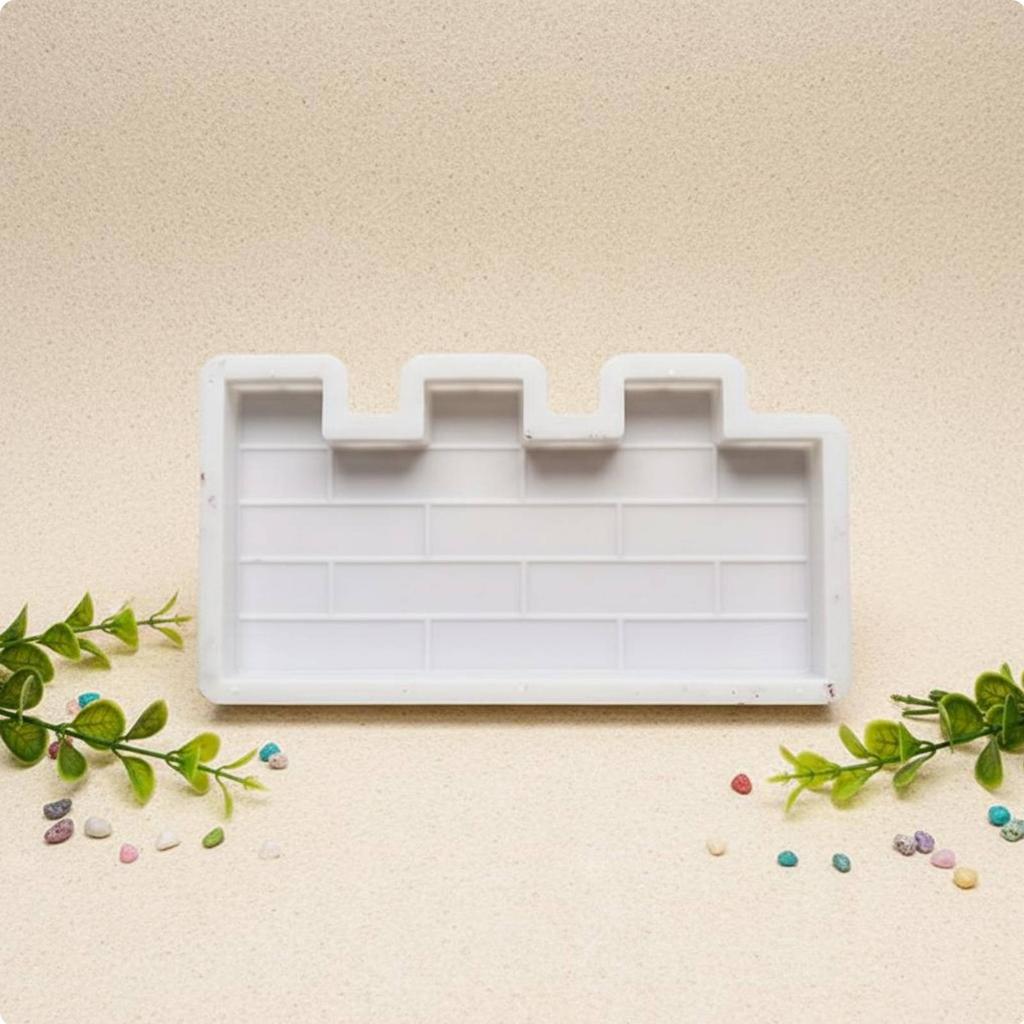 Flower Bed Edging Form Reusable Plastic Lawn Border Form Cement Border Form Easy Release Picket Fence Concrete Form for Walkway