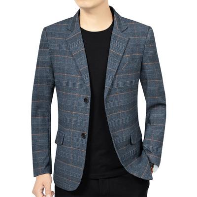 Весенние мужские клетчатые пиджаки, куртки, деловые повседневные костюмы, пальто, высококачественные мужские тонкие пиджаки, куртки, полосатые пиджаки, пальто