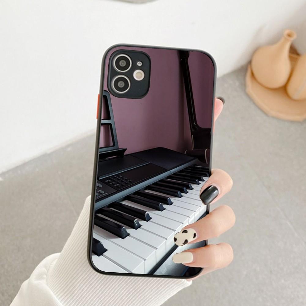 Чехол для телефона Музыкальный инструмент Гитара Пианино Для IPhone 14 11 12 13 Mini Pro Max 8 7 Plus X XR XS MAX Полупрозрачный Матовый Чехол