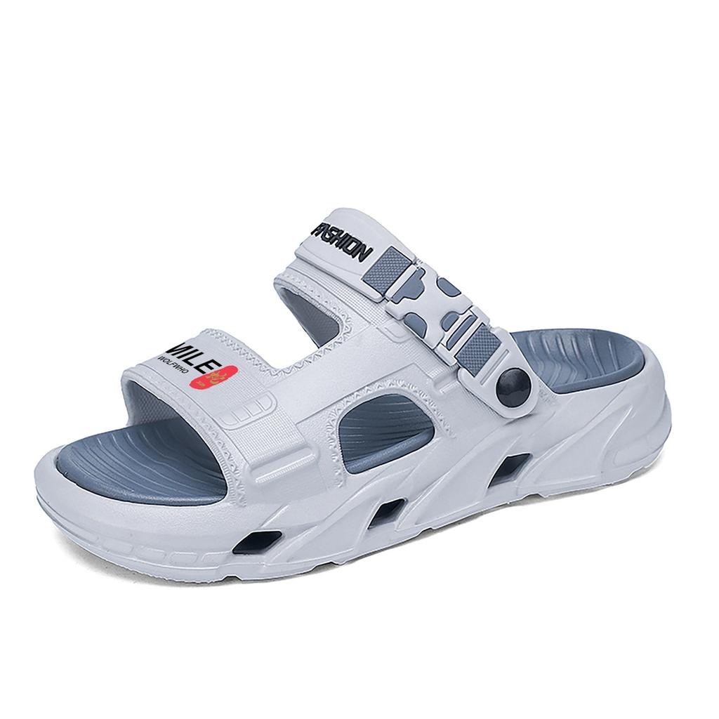 Slippers Young Men Summer Wear Dual-Purpose Beach Sandals Sports Leisure Non-Slip Outdoor One-Word Drag Men