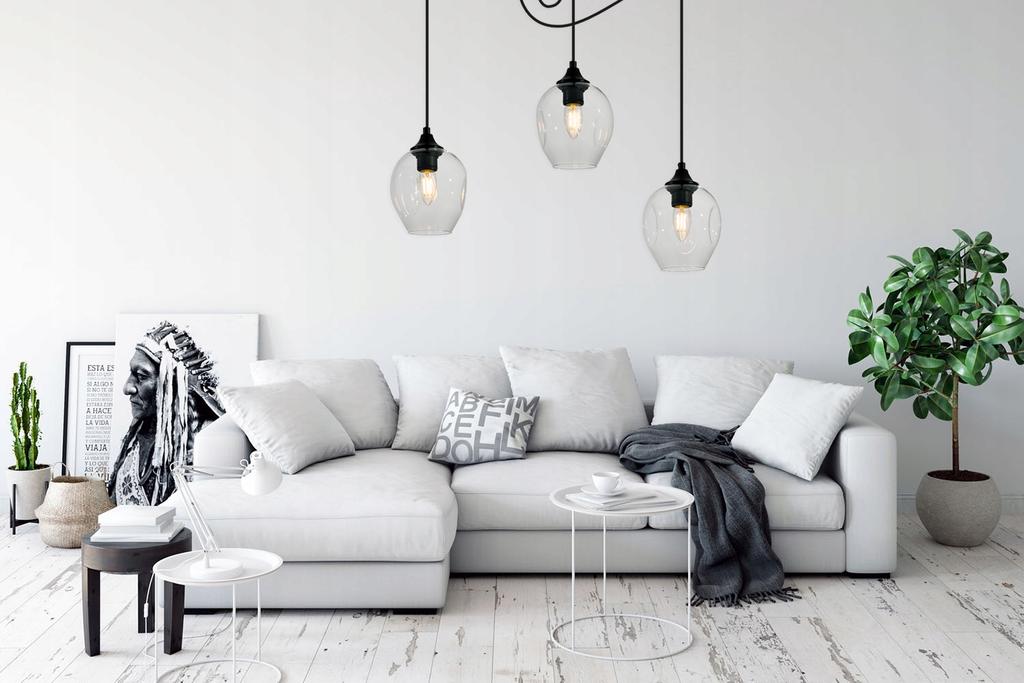 MODERN GLASS SPIDER CEILING HANGING LAMP