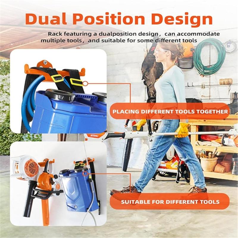 1/2Pcs Backpack Leaf Blower Hanger Backpack Sprayer Wall Mount Hanger for Hunting Pack Backpack Leaf Blower Enduring