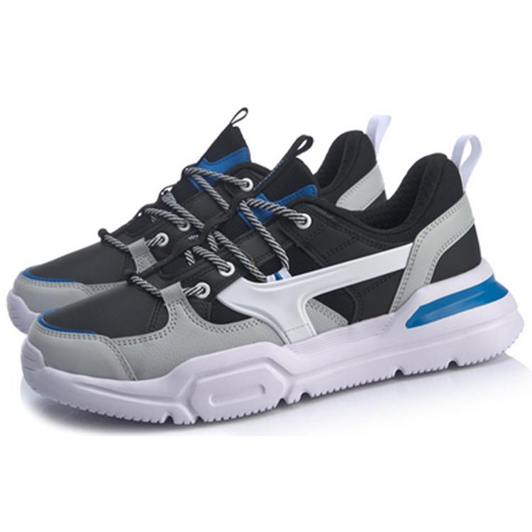 Li Ning Mark Lite Амортизирующие Нескользящие Износостойкие Низкие Спортивные Повседневные Кроссовки Мужские Черно-Белые AGCQ039-3