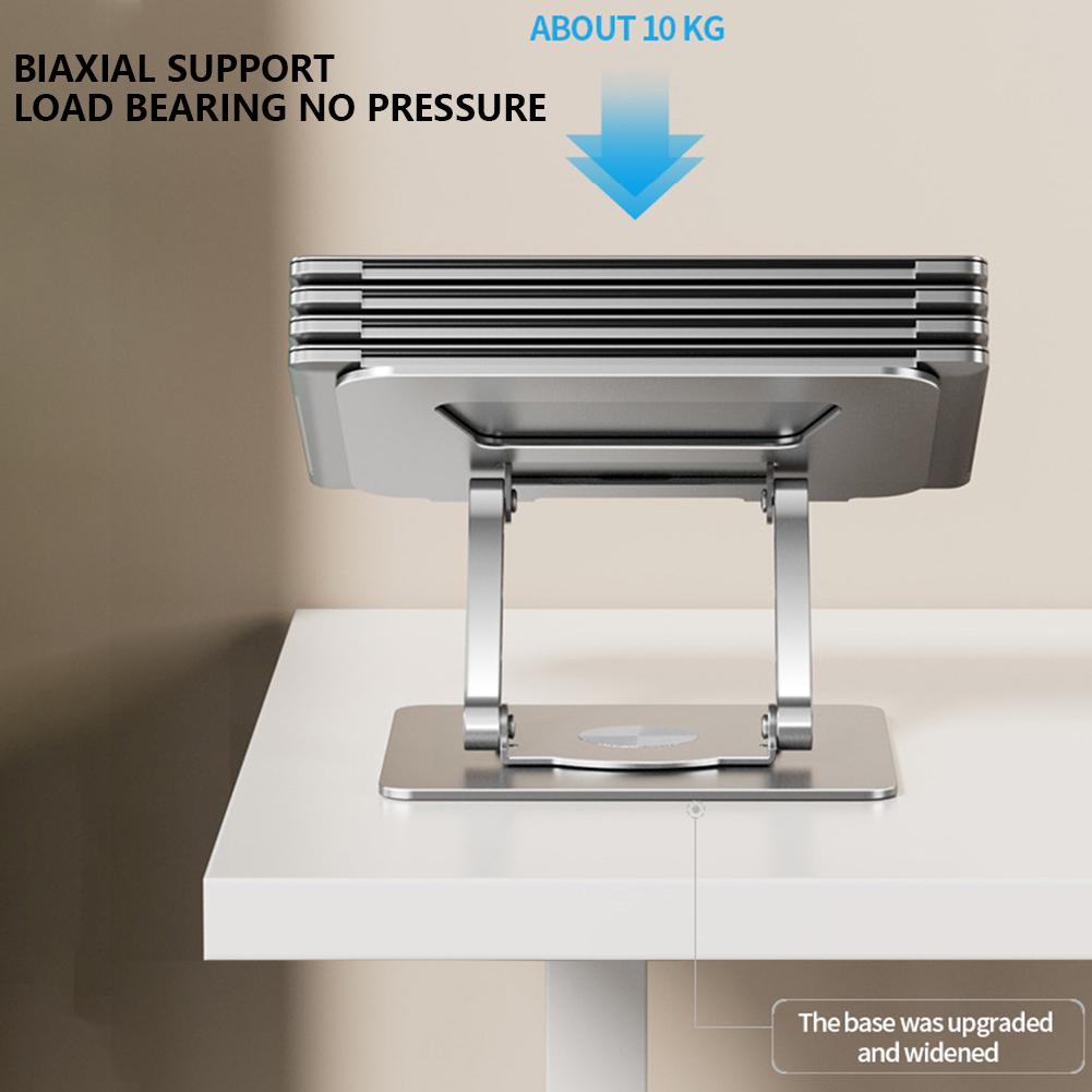 Складная подставка для ноутбука, регулируемая по высоте, полый охлаждающий кронштейн, поддержка алюминиевого сплава, вращающаяся на 360 градусов для ноутбука 11-17 дюймов