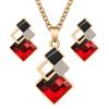 Fashion Crystal Pendants Necklace Earrings Sets for Women Jewelry Set Bridal Wedding Choker Necklace Set
