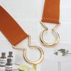 Adjustable Elastic Belt 3.8cm Wide Waist Belt Thin Metal Buckle Belt  for Women