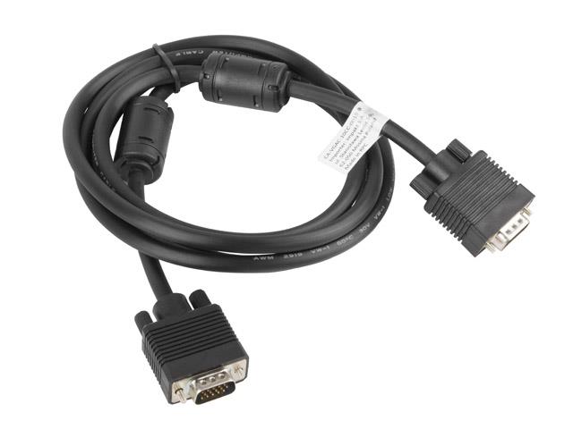Kabel VGA Lanberg M/M 1,8m Ekran Ferryt czarny