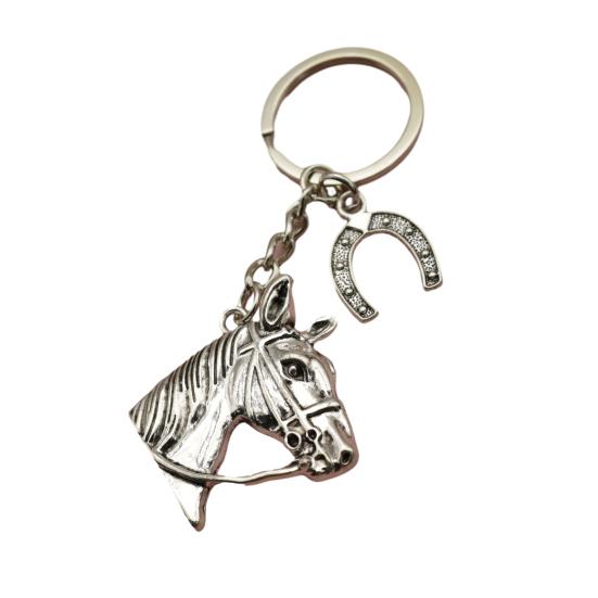 Yousheng Horse Head Keychain Smooth Touch Key Holder Backpacks Wallets Key Chain Decorative Pendant Key Accessory