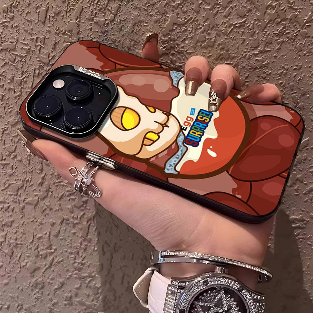Чехол-футляр Trolly Egg KINDER JOY с сюрпризом для IPhone 17 16 15 14 13 12 11 Pro MAX Матовый Ударопрочный Задняя крышка Противоударный Матовый чехол