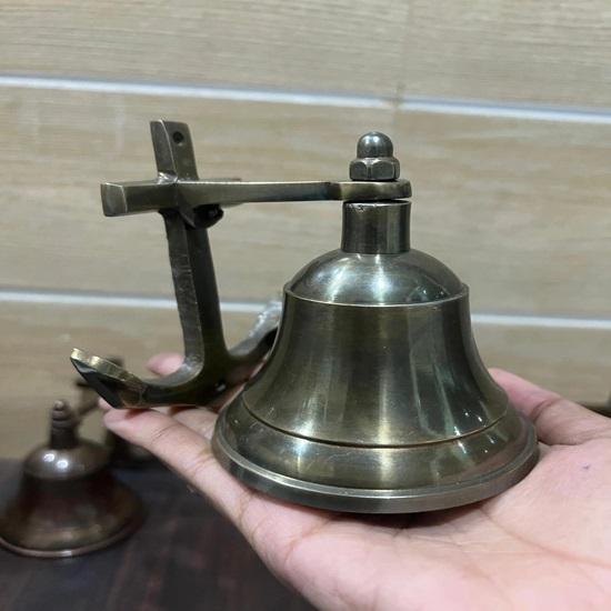 Set of 4 Anchor Bell Mount Dinner Door Bell Indoor, Outdoor Decor Deep Sound Traditional Sacred Church Bell For Housewarming Gifts