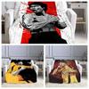 Bruce Lee Starry Night Sky Blanket for Bedroom Sofa Blanket Star Pattern Blanket Flannel Blanket Color Home Decor