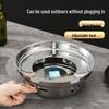 Stainless Steel Windproof Alcohol Stove for Outdoor & Indoor Use - Ideal for Hot Pots, Dorms, Restaurants & More