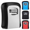 Wall Mount Key Lock Box 4 Digit Password Code Security Lock No Key for Home Office Key Safe Secret Storage Box Organizer